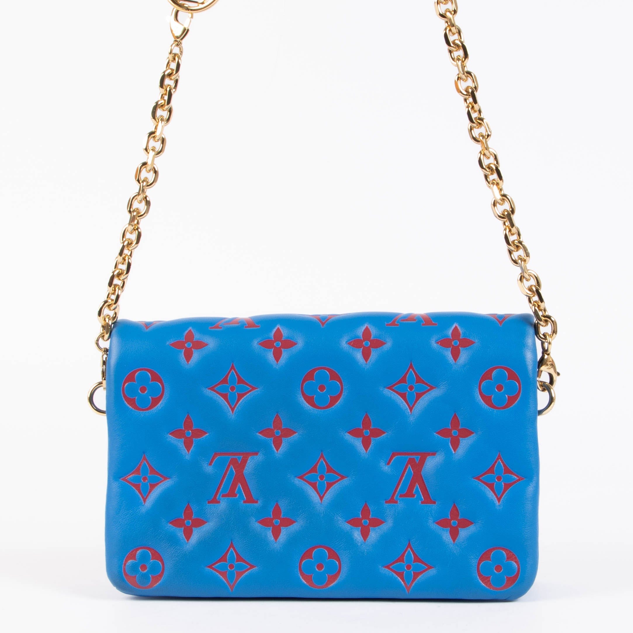 Louis Vuitton Blue x Red Pochette Coussin Bag