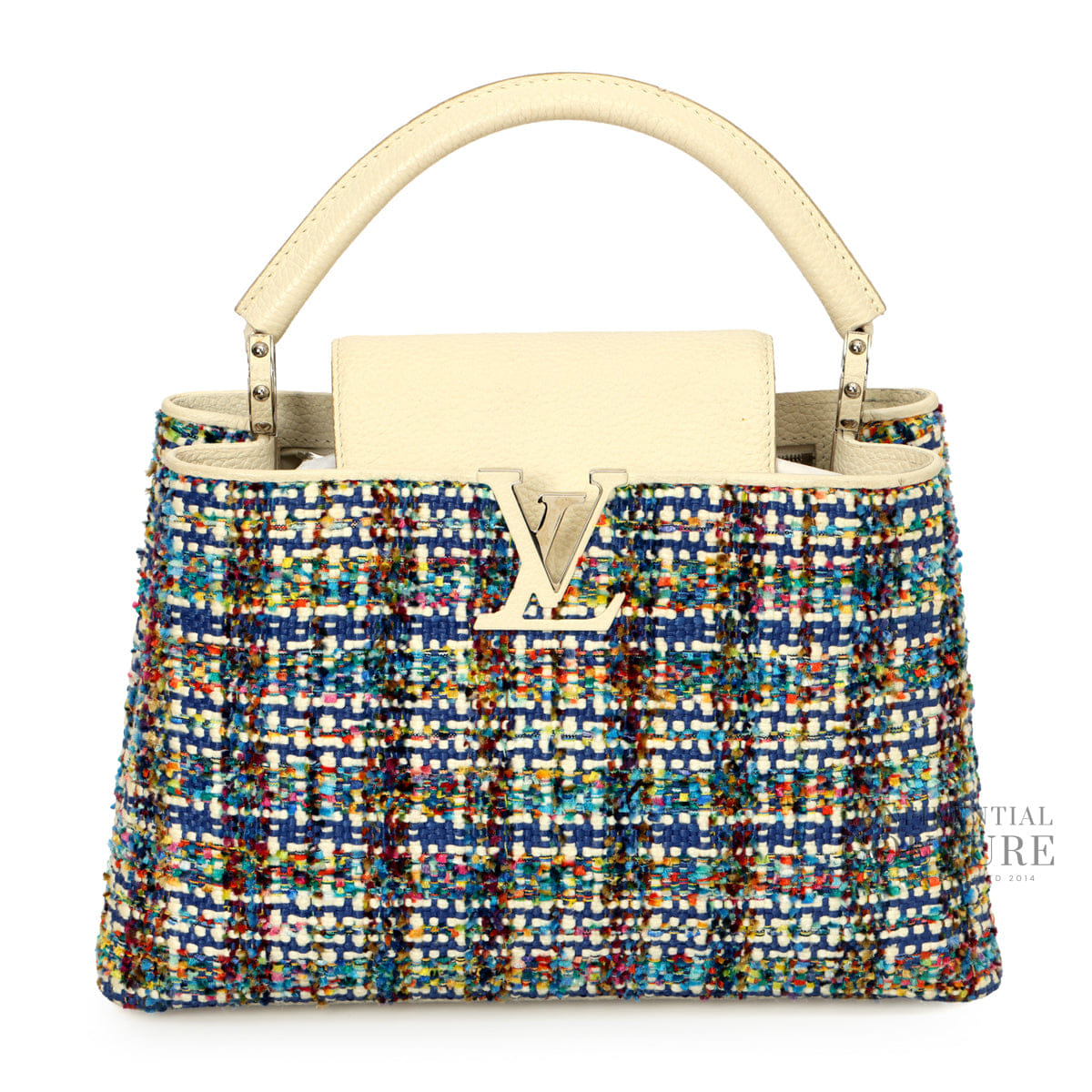 Louis Vuitton Capucines Tweed Multi - Colour MM Bag