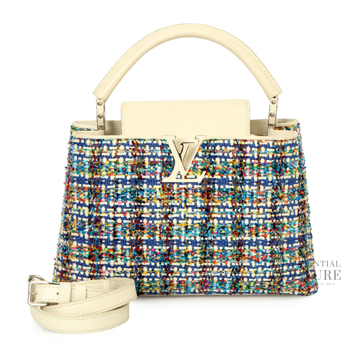 Louis Vuitton Capucines Tweed Multi - Colour MM Bag