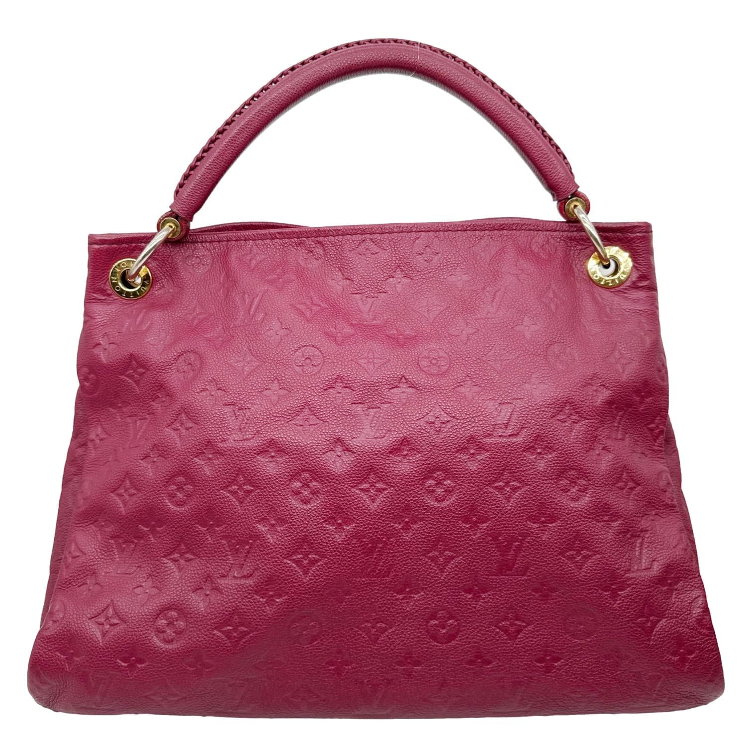 LOUIS VUITTON Artsy MM Monogram Empreinte Leather Hobo Bag Burgundy