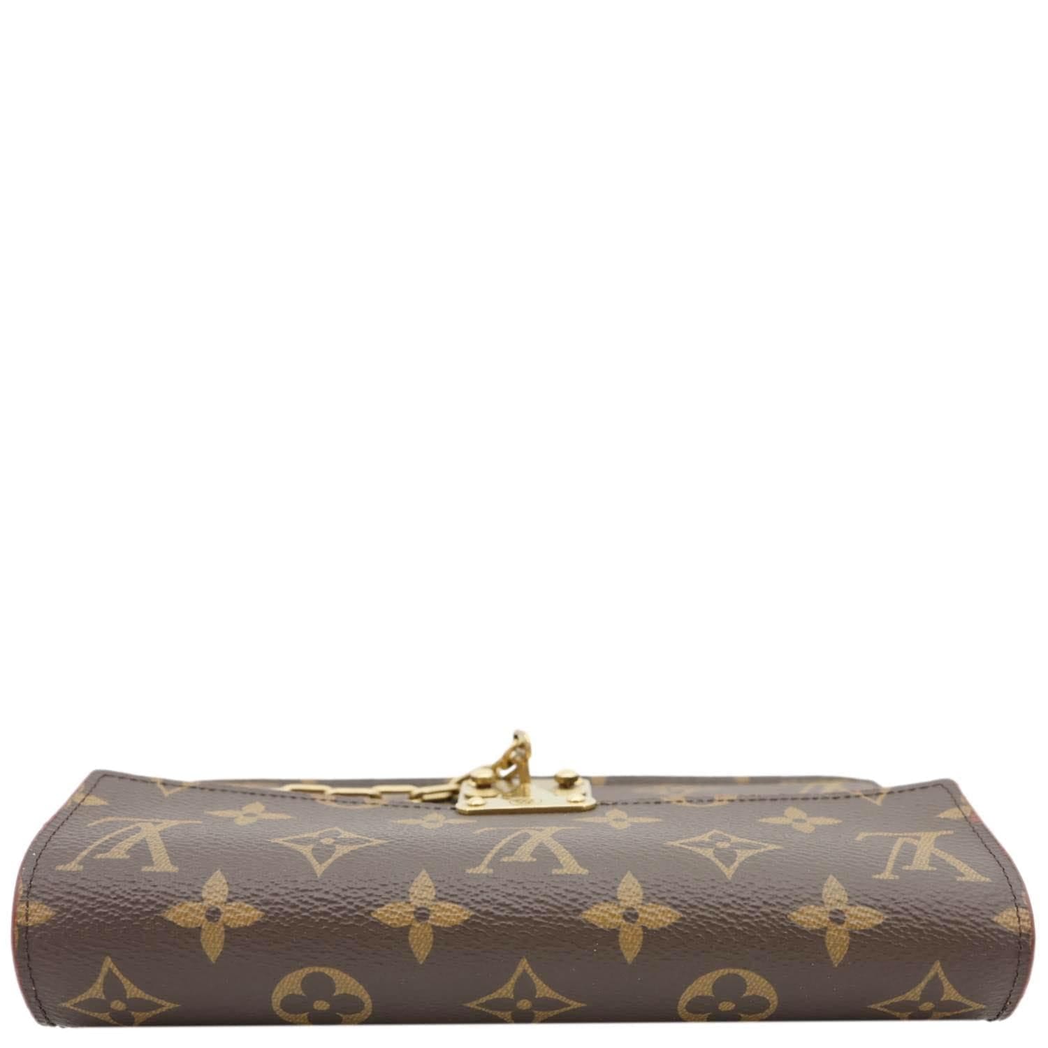LOUIS VUITTON S Lock Monogram Canvas Belt Pouch Brown