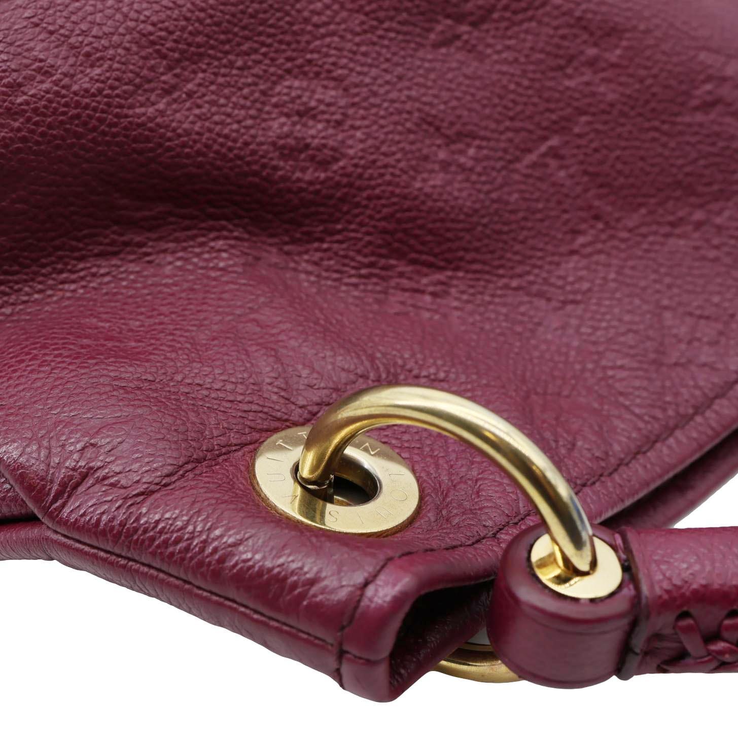 LOUIS VUITTON Artsy MM Empreinte Leather Hobo Bag Mulberry