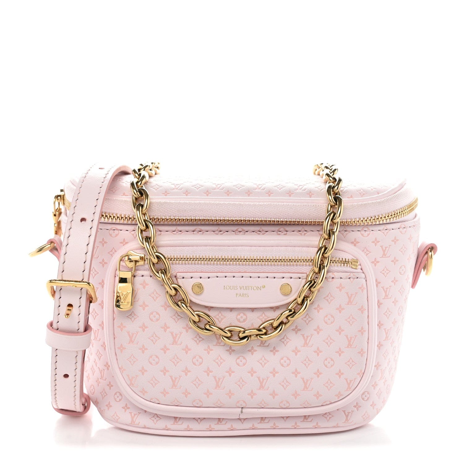Louis Vuitton Calfskin Minigram Mini Bumbag Light Bliss