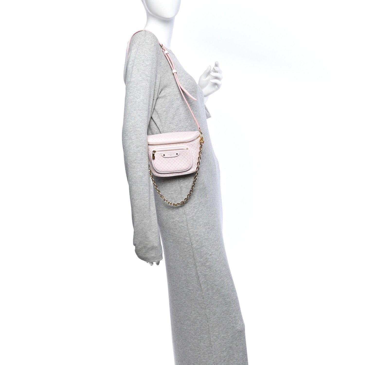 Louis Vuitton Calfskin Minigram Mini Bumbag Light Bliss
