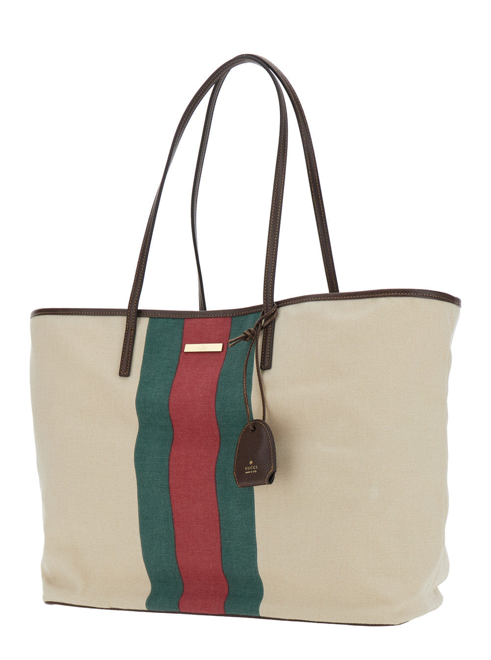 Gucci Women Gucci Summer Large Hbg Canvas Washed Web 120/Joyfull