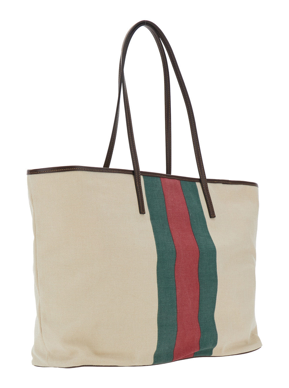 Gucci Women Gucci Summer Large Hbg Canvas Washed Web 120/Joyfull