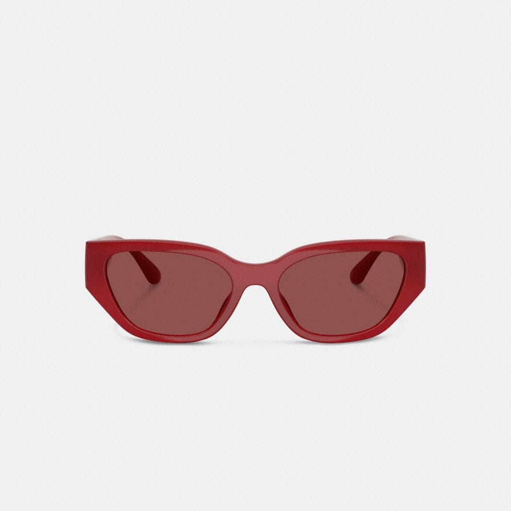 Coach Geometric Cat Eye Sunglasses Red