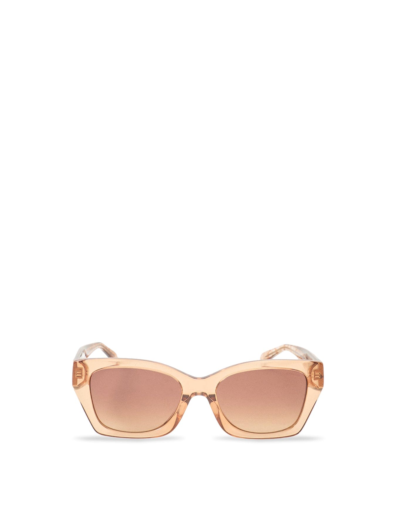 Coach Rectangle Sunglasses Transparent Brown