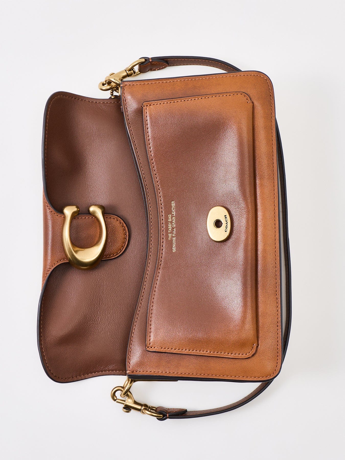Coach Soft Tabby Shoulder Bag 26 in Loved Leather Brown