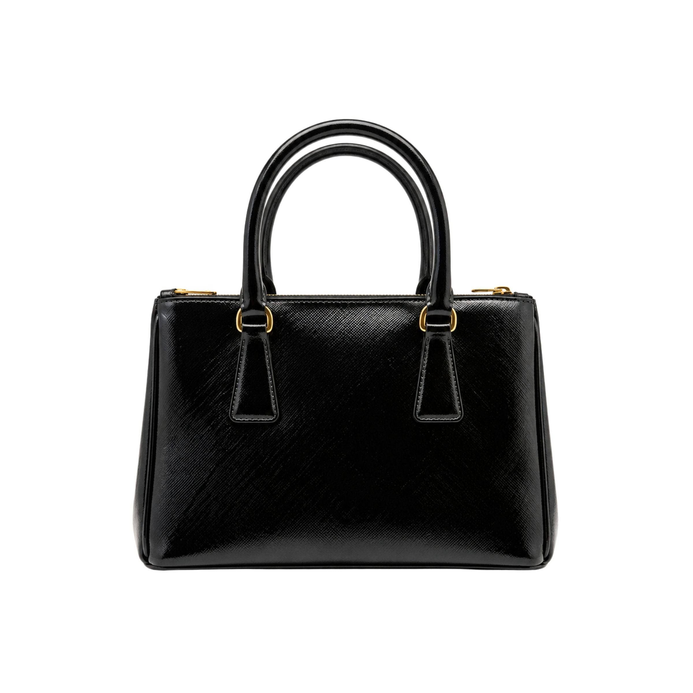 Prada Galleria Small Black Patent Leather Bag