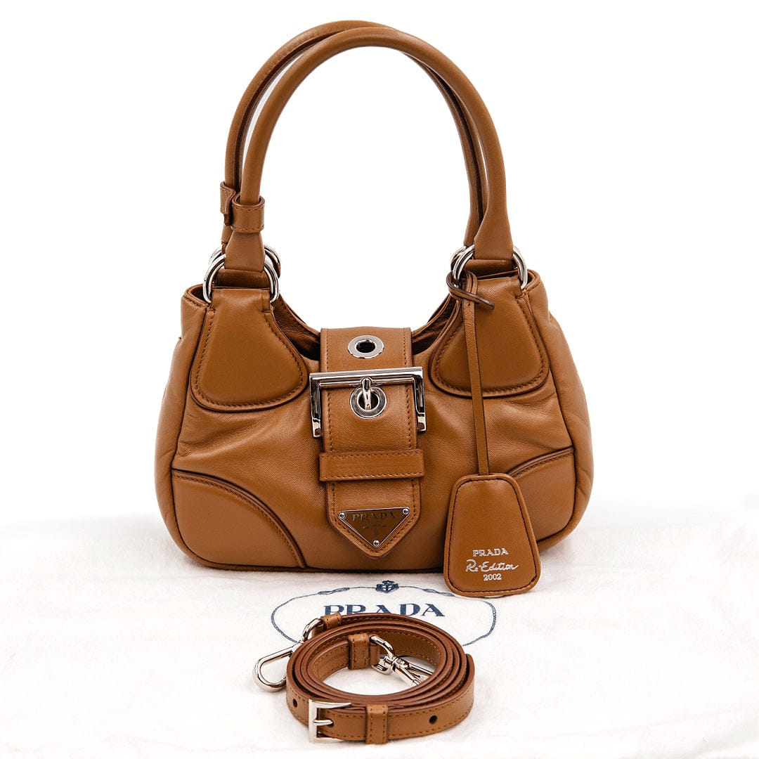 Prada Moon Re Edition 2002 Padded Nappa Leather Bag Caramel