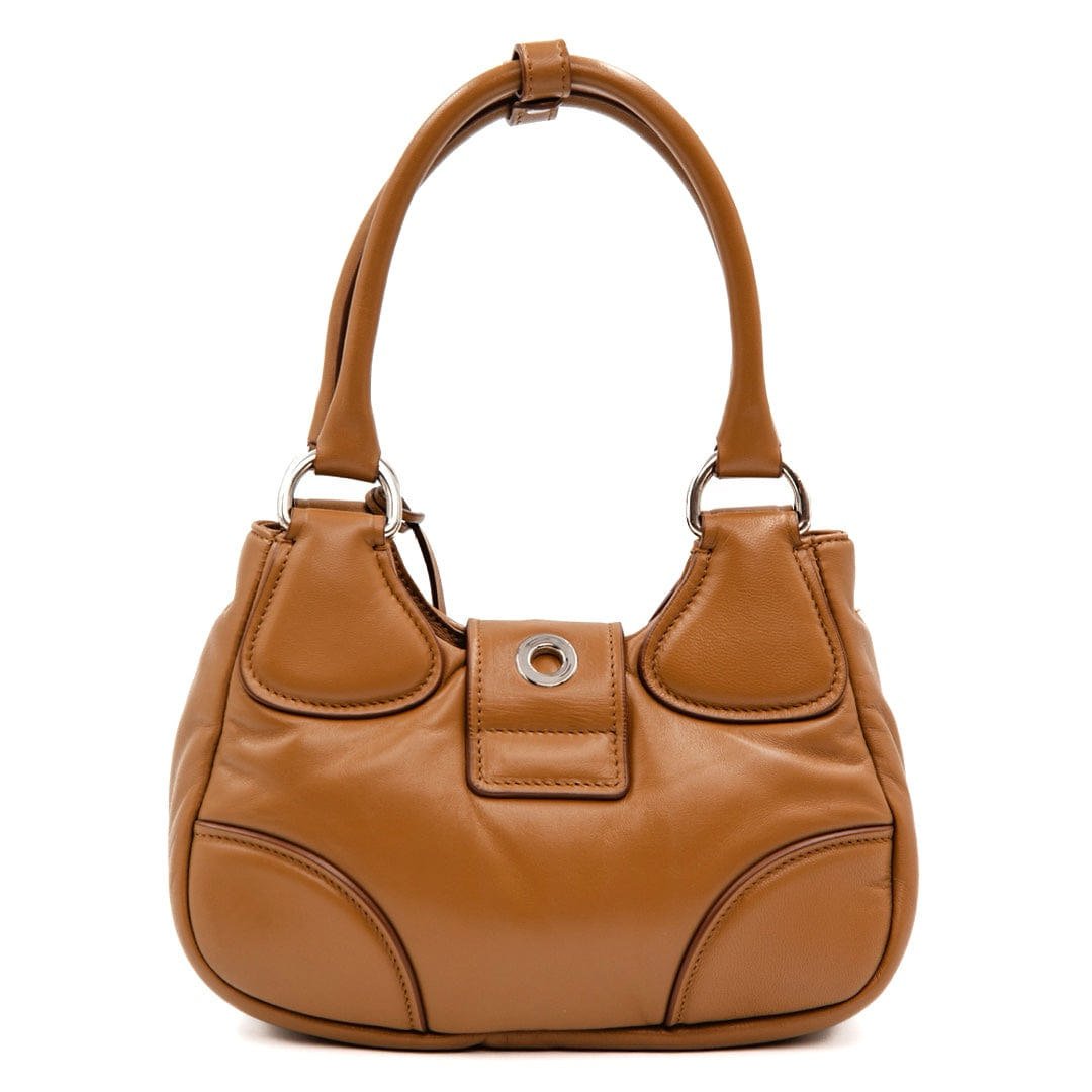 Prada Moon Re Edition 2002 Padded Nappa Leather Bag Caramel