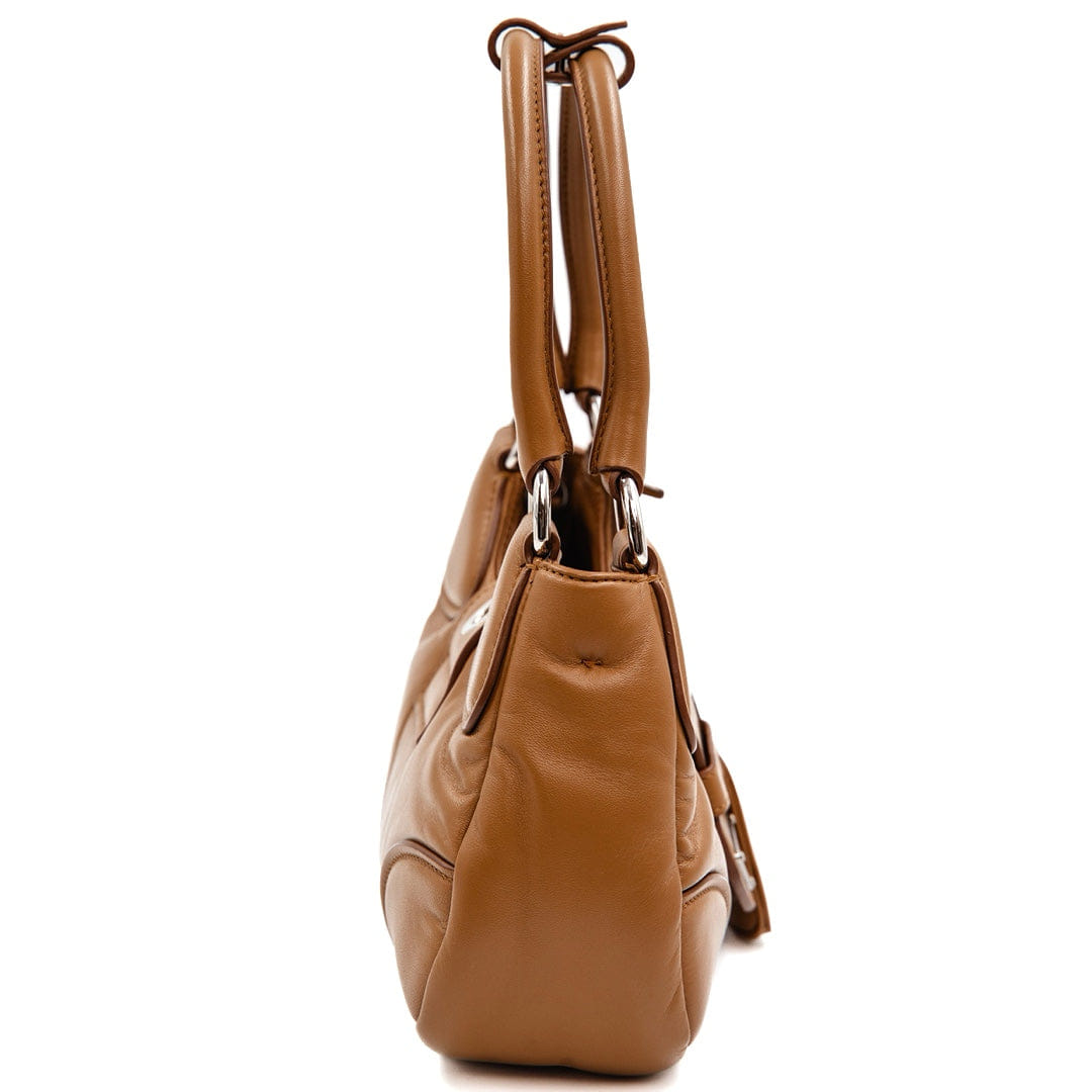 Prada Moon Re Edition 2002 Padded Nappa Leather Bag Caramel