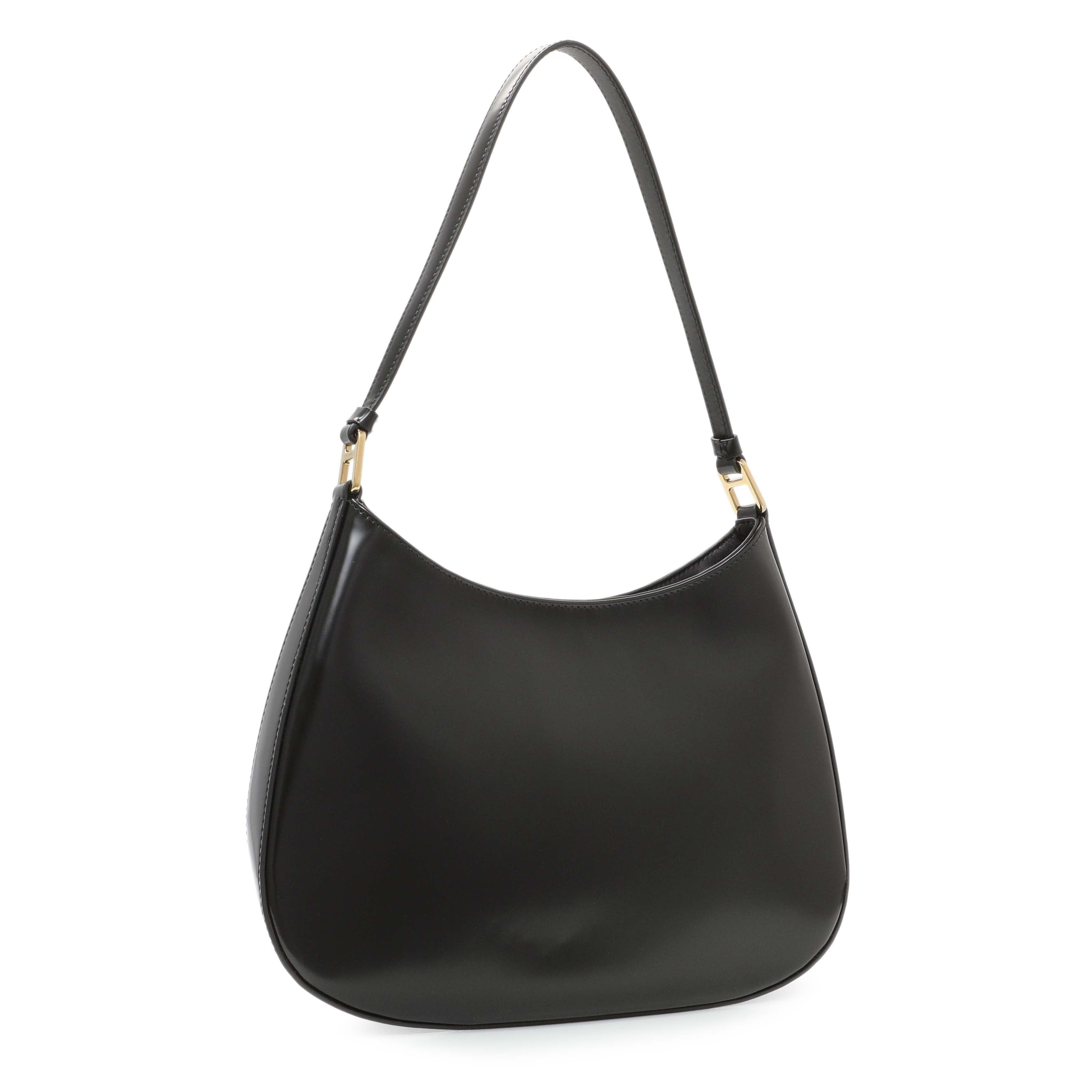 Prada Black Floral Spazzolato Cleo Bag