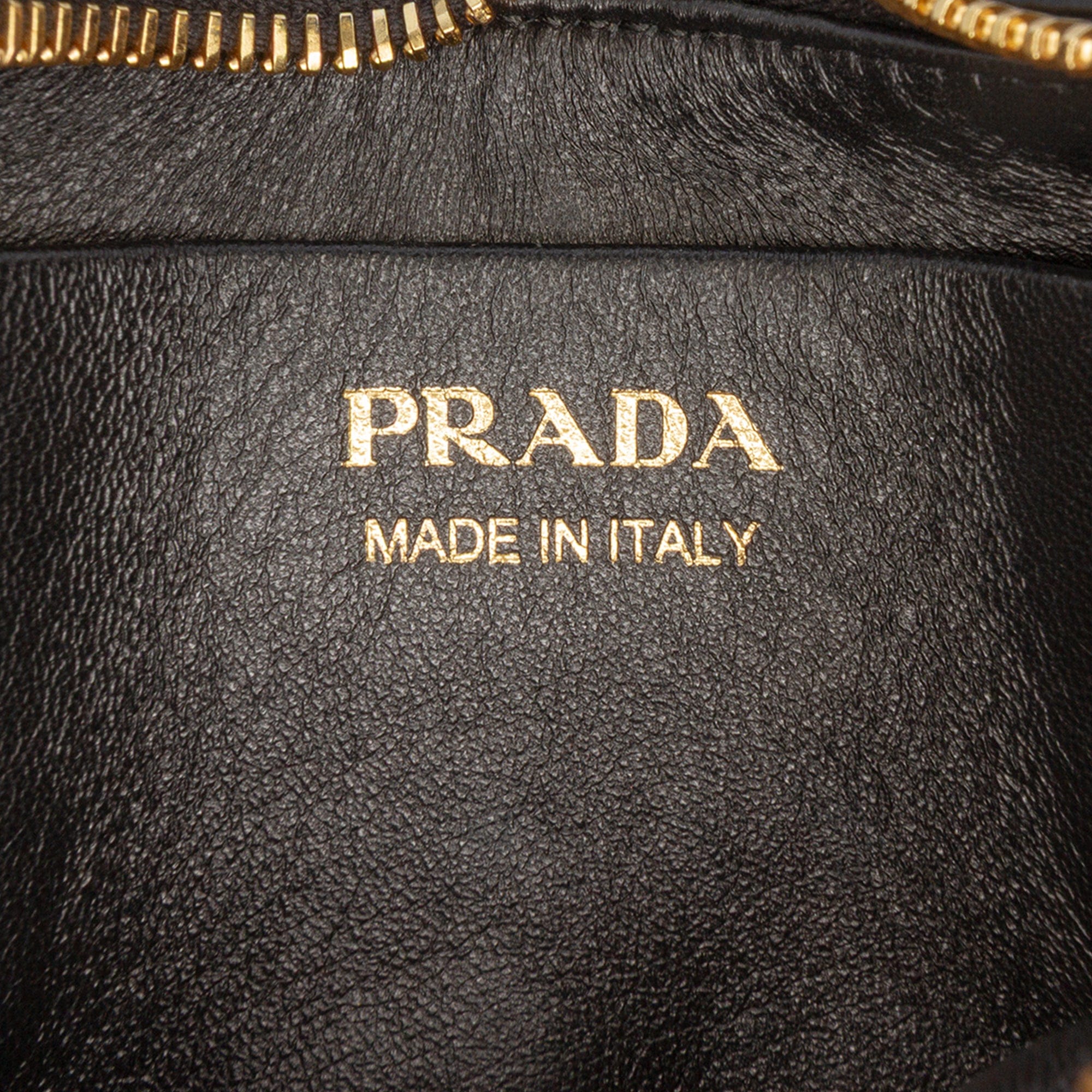 Prada Small Re Nylon and Leather Arque Satchel