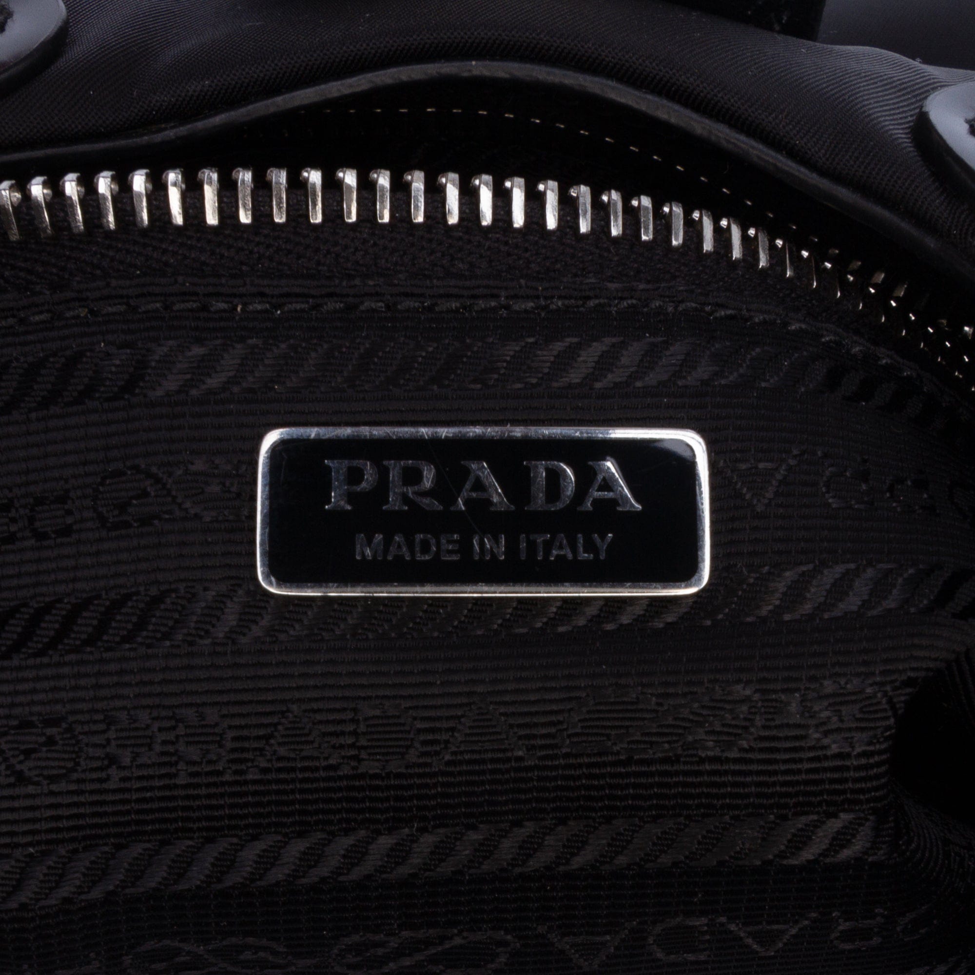 Prada Re Nylon and Shiny Calfskin Re Edition 2002 Moon Satchel
