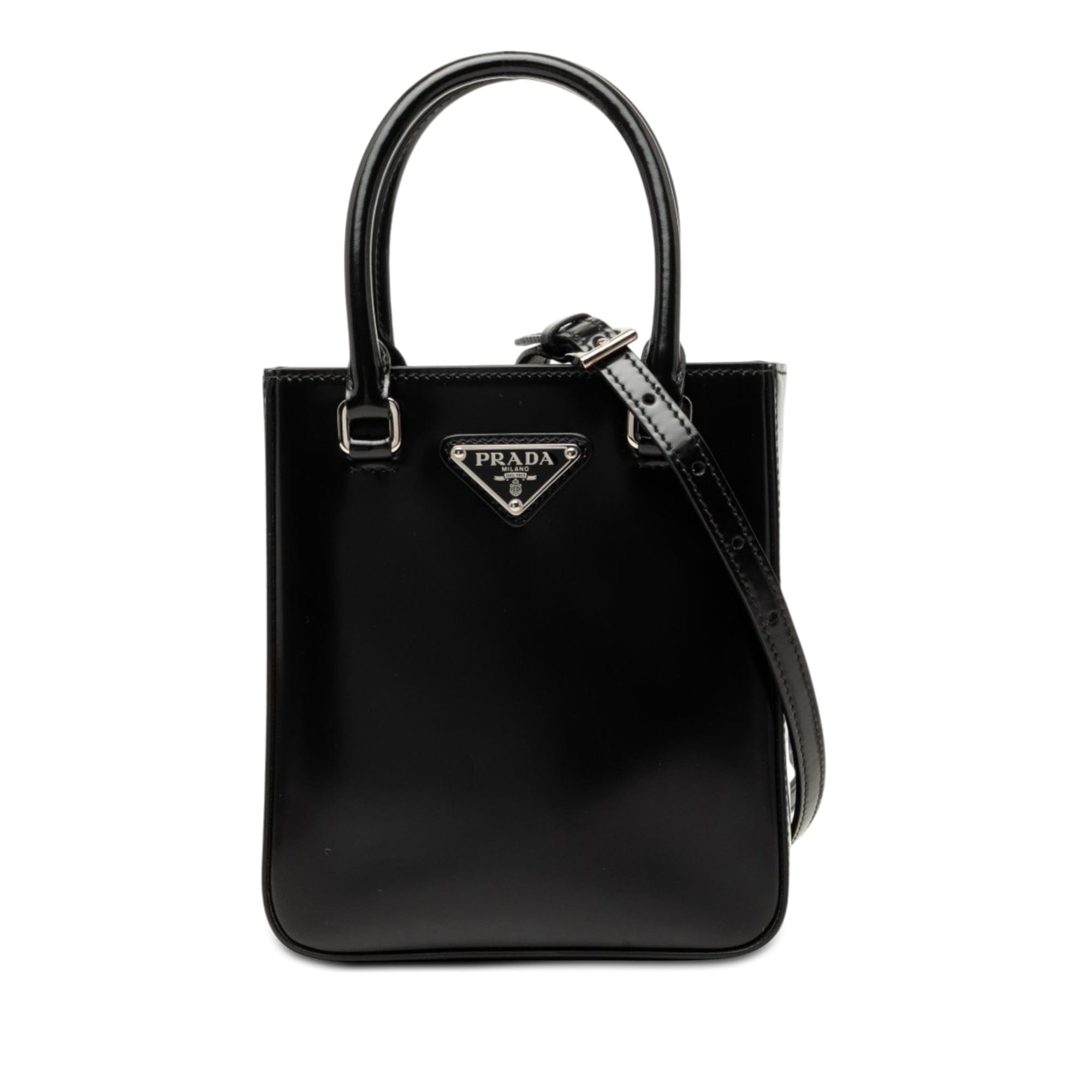 Prada Small Spazzolato Leather Satchel