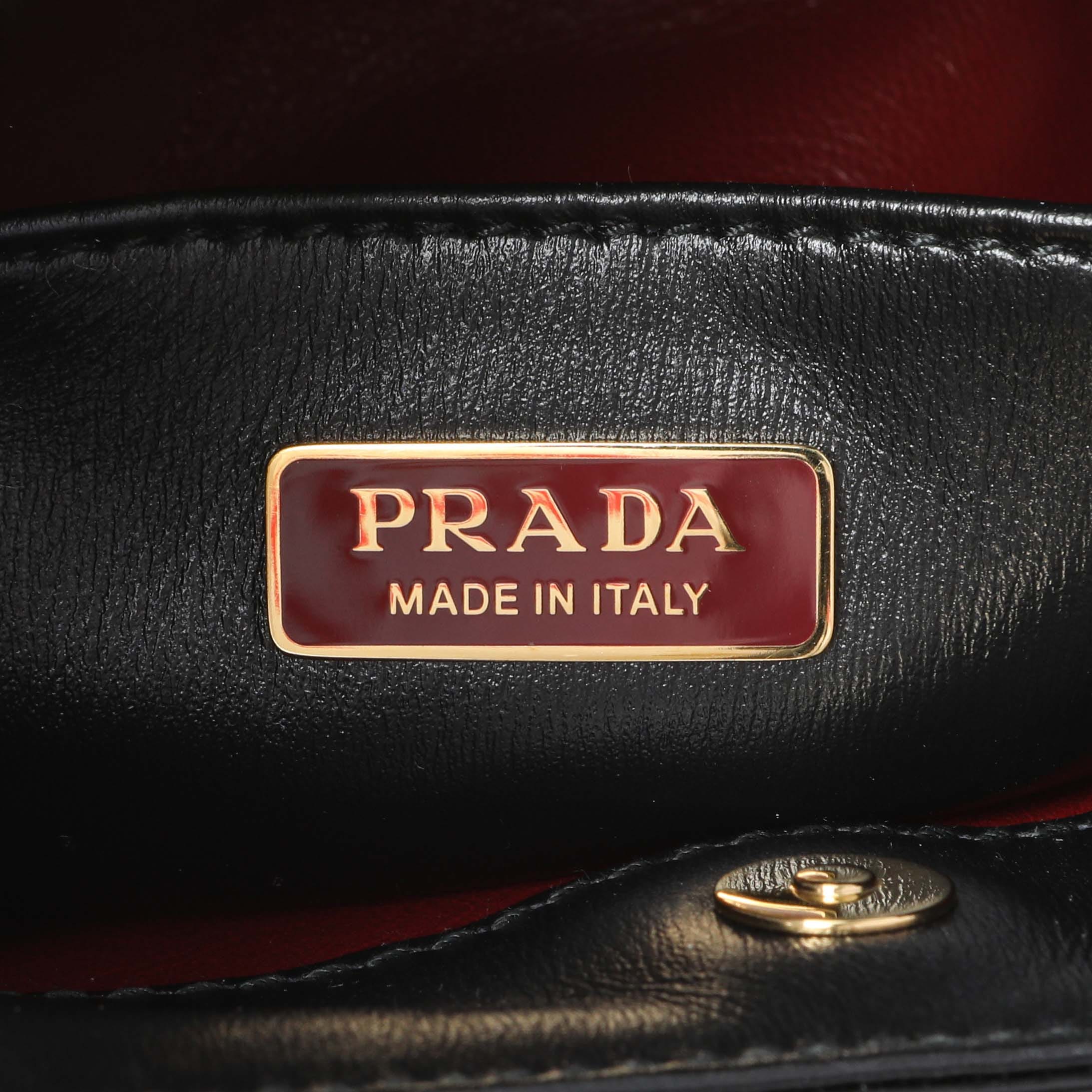 Prada Black Patent Cleo Bag