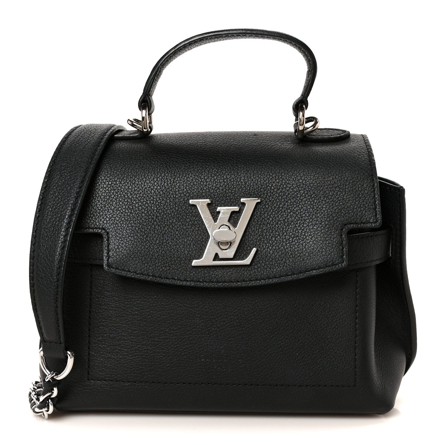 Louis Vuitton Calfskin Lockme Ever BB Black