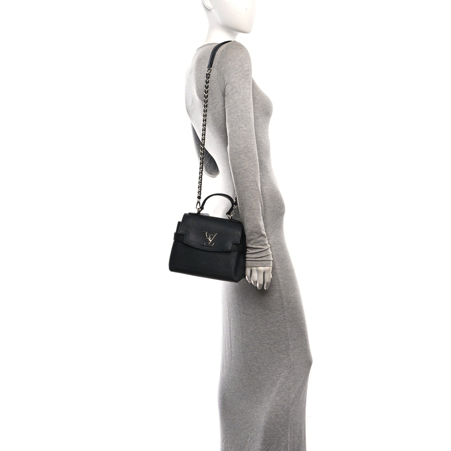 Louis Vuitton Calfskin Lockme Ever BB Black
