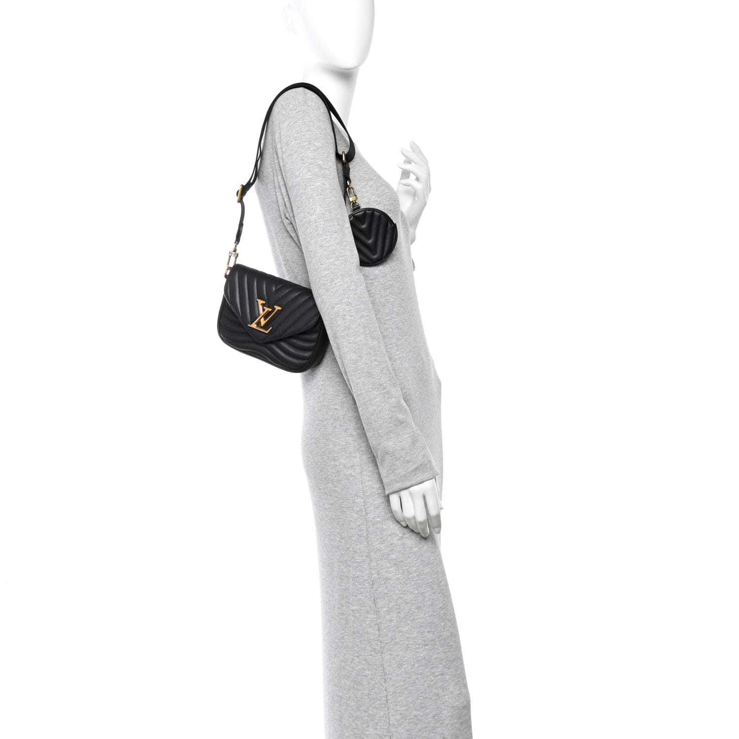 Louis Vuitton Calfskin New Wave Multi Pochette Black