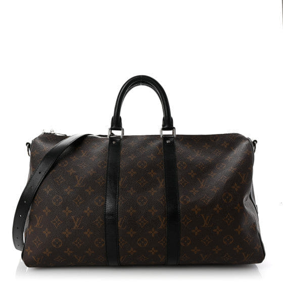 Louis Vuitton Monogram Macassar Keepall Bandouliere 45 Black