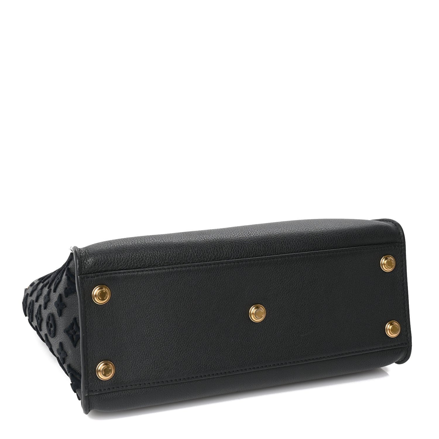 Louis Vuitton Calfskin Monogram Tufting On My Side Black