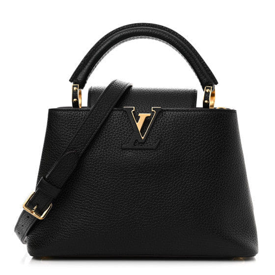 Louis Vuitton Taurillon Capucines BB Black