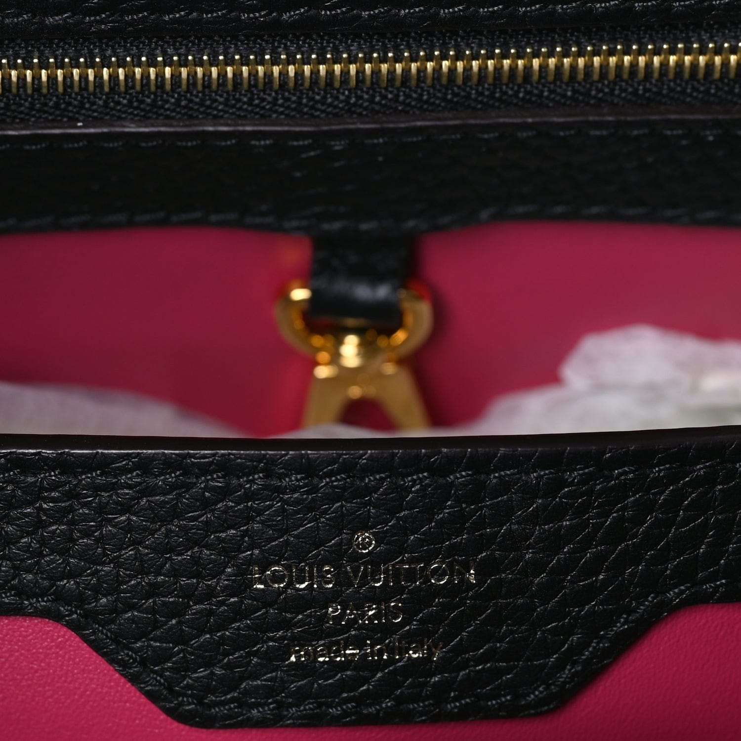 Louis Vuitton Taurillon Capucines BB Black
