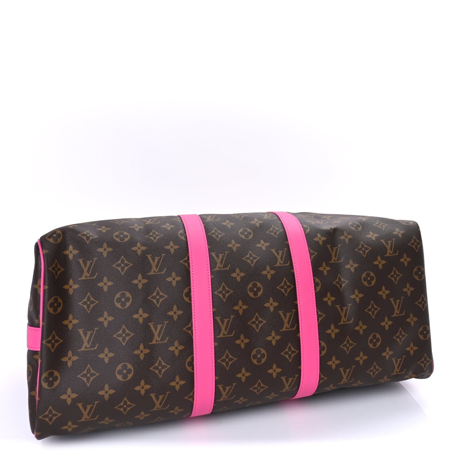 Louis Vuitton Monogram Macassar Keepall Bandouliere 50 Fuchsia