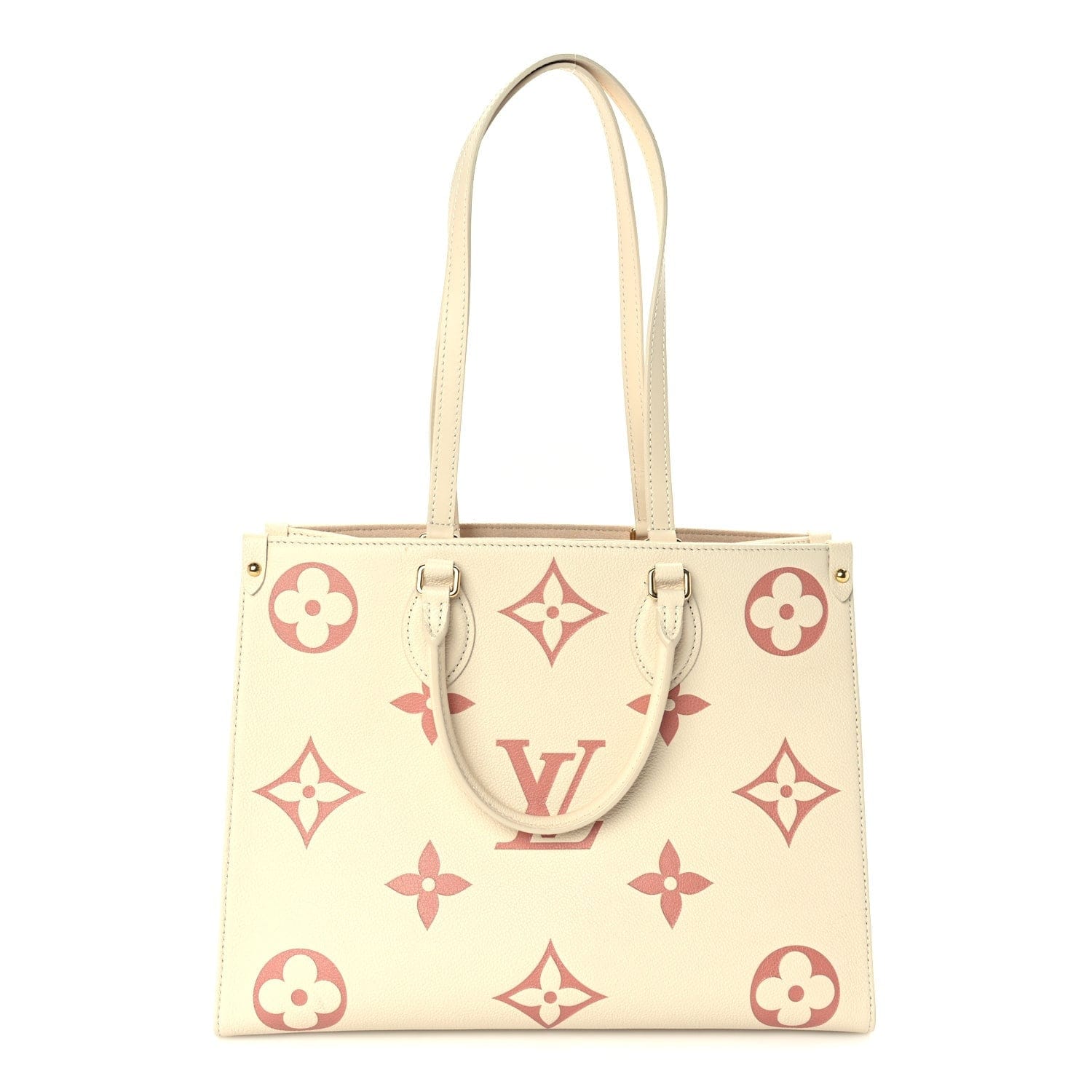 Louis Vuitton Empreinte Monogram Giant Onthego MM Creme Rose Trianon