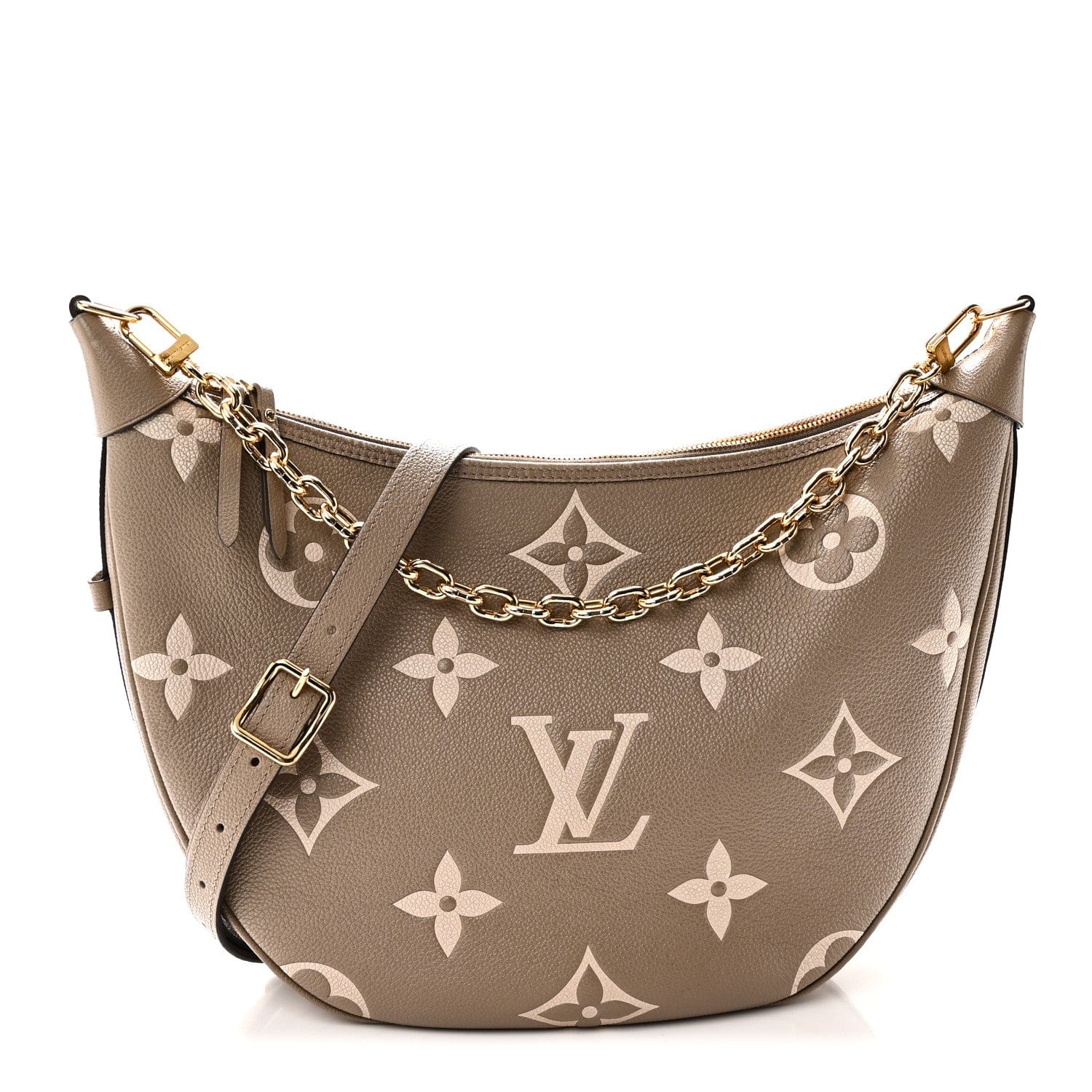 Louis Vuitton Empreinte Monogram Giant Loop Hobo Dove Gray Cream