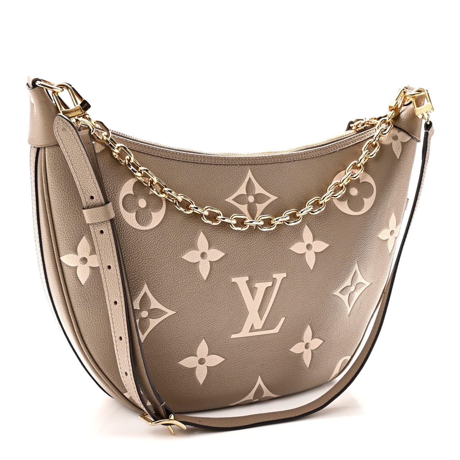 Louis Vuitton Empreinte Monogram Giant Loop Hobo Dove Gray Cream