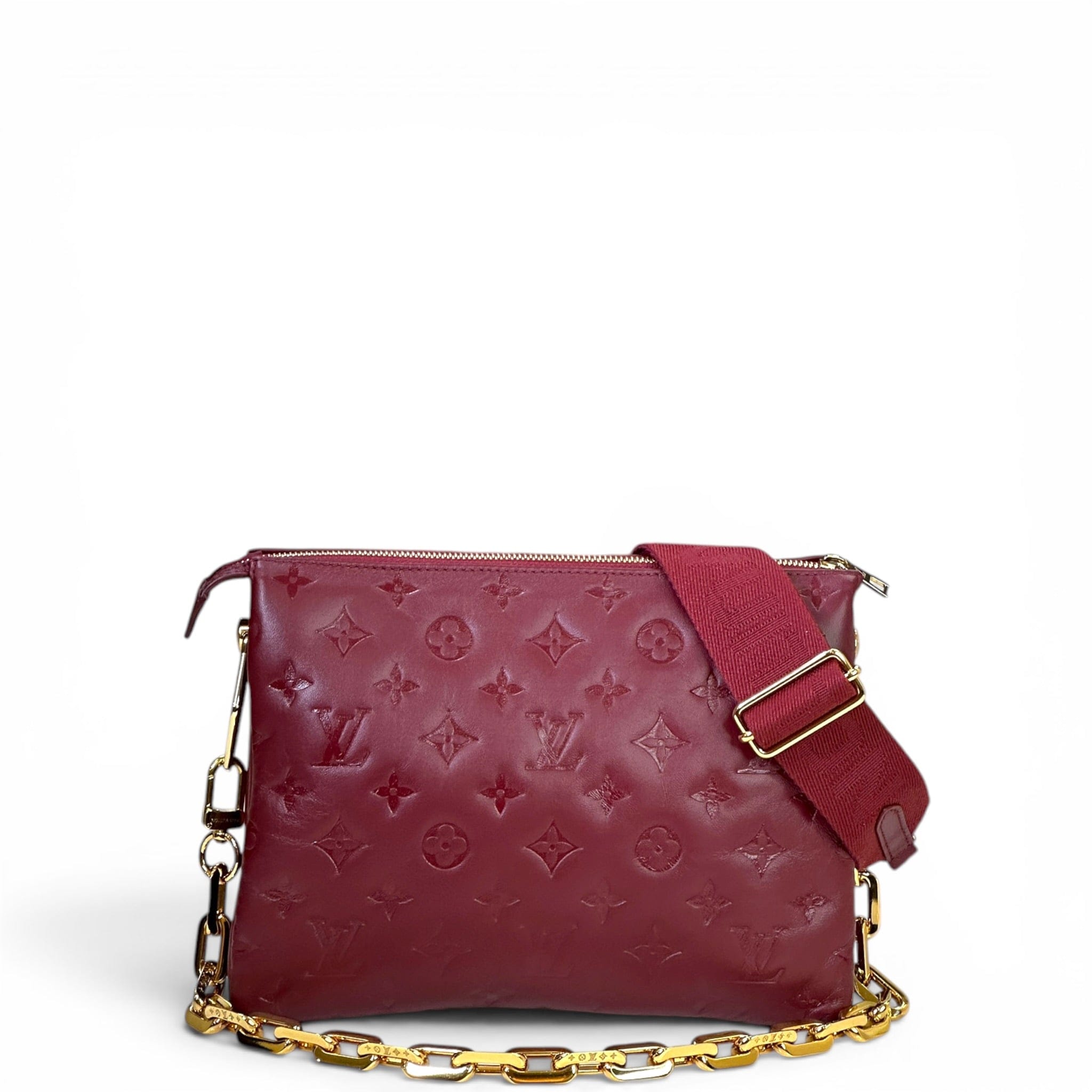 Louis Vuitton Coussin PM Wine Puffy Monogram Lambskin