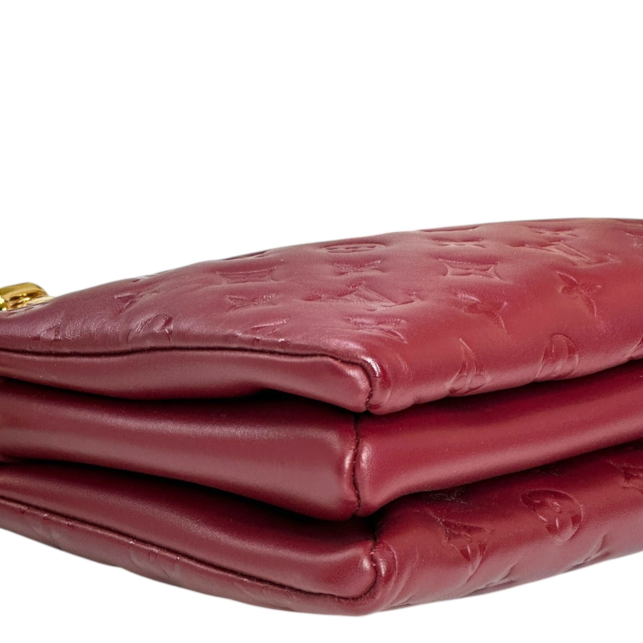 Louis Vuitton Coussin PM Wine Puffy Monogram Lambskin