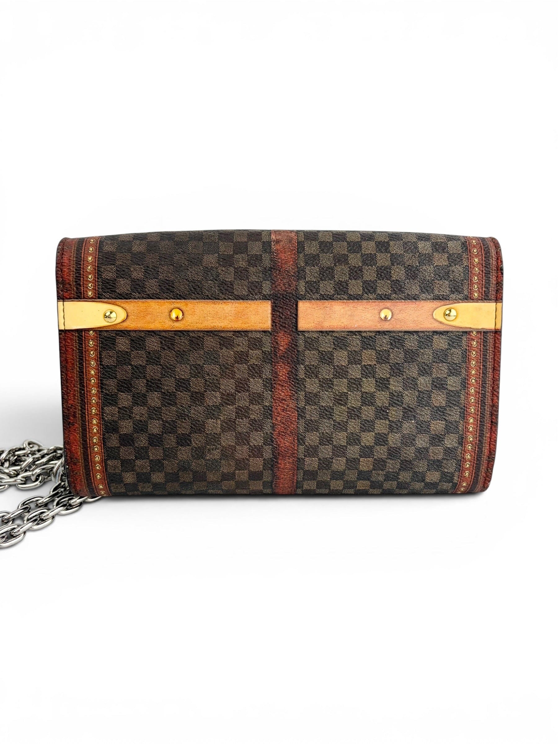 Louis Vuitton Limited Edition Damier Time Trunk Twist Chain WOC