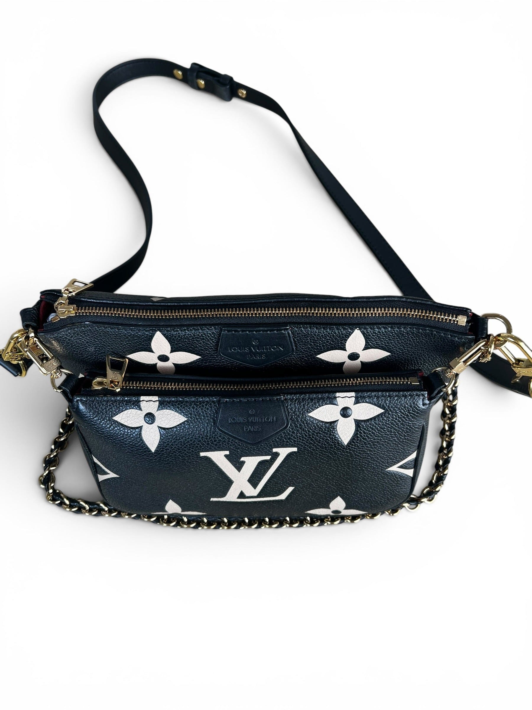 Louis Vuitton Black Giant Empreinte Multi Pochette Accessoires
