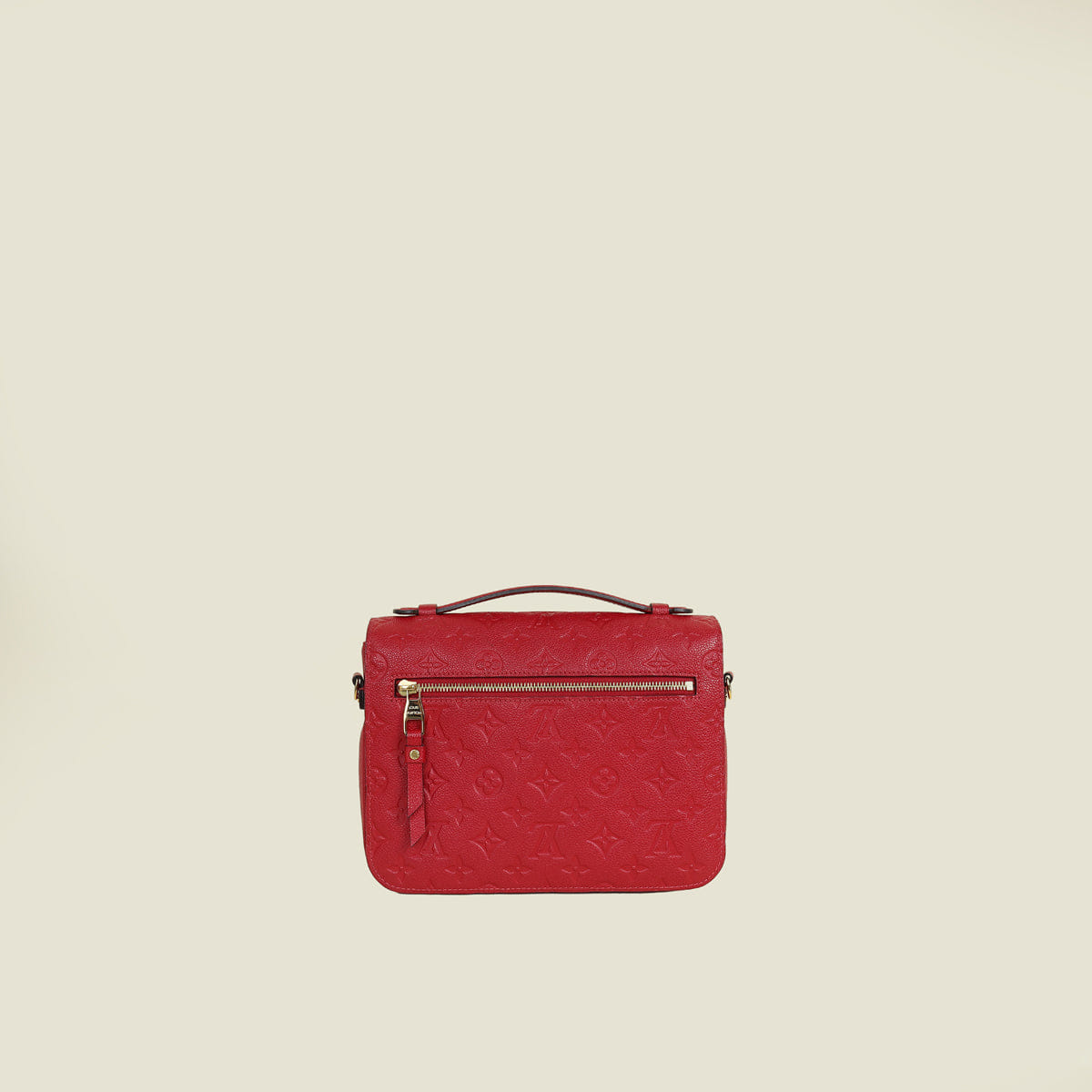 Louis Vuitton Red Monogram Empreinte Pochette Metis Bag