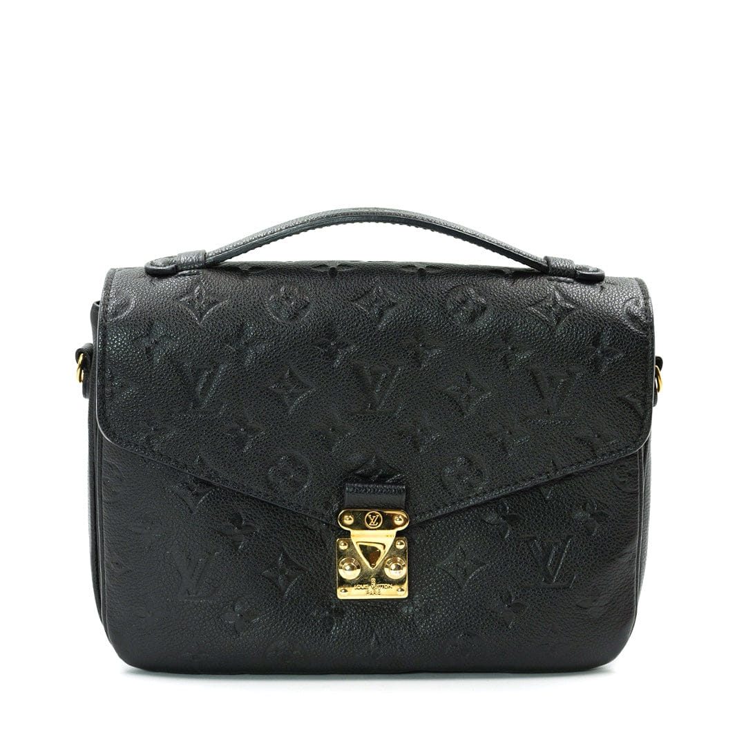 Louis Vuitton Pochette Metis bag in black Monogram Empreinte leather with gold - tone hardware