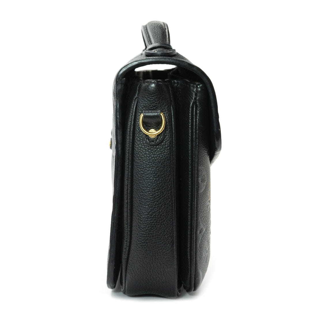 Louis Vuitton Pochette Metis bag in black Monogram Empreinte leather with gold - tone hardware
