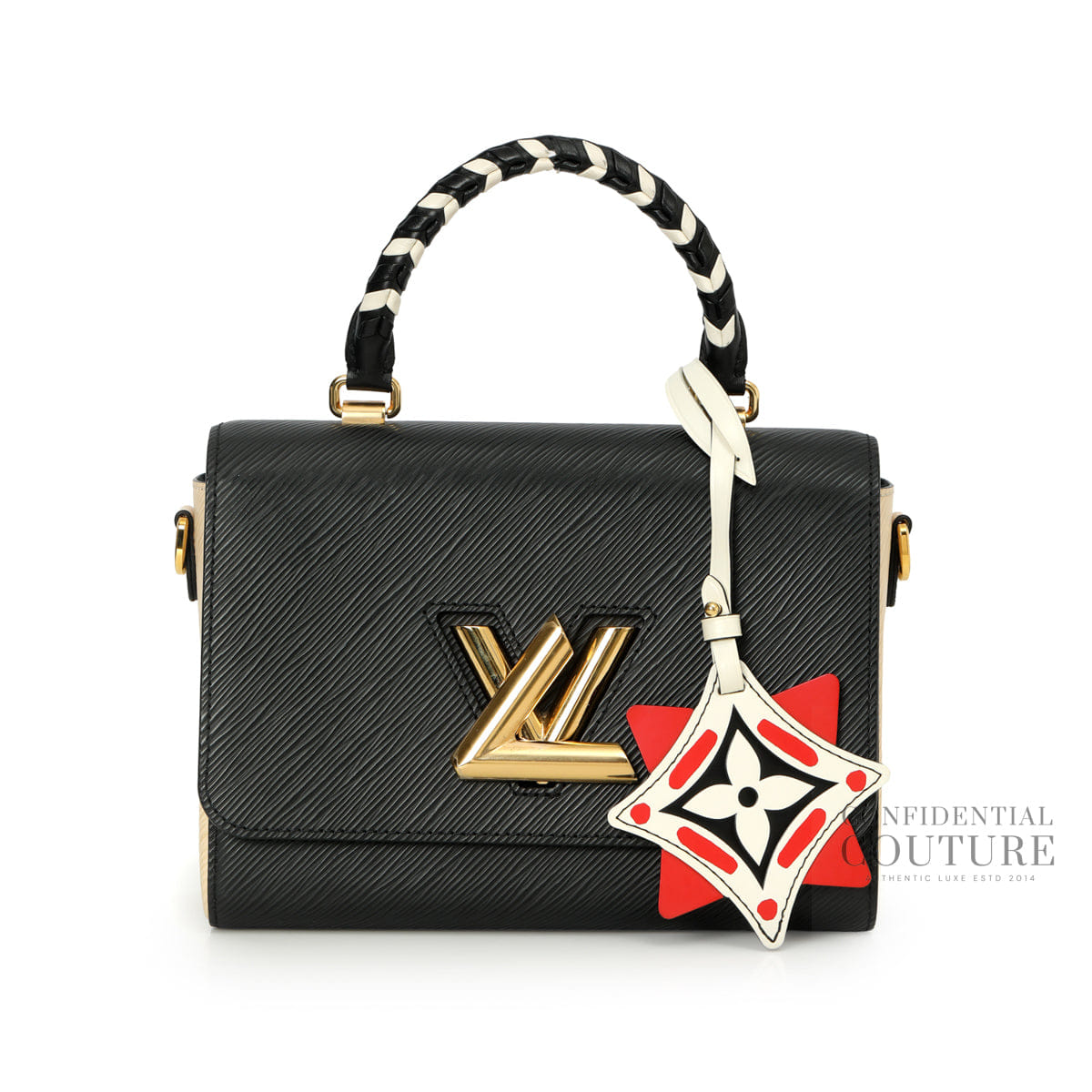 Louis Vuitton Black/Cream Epi Crafty Twist MM Bag