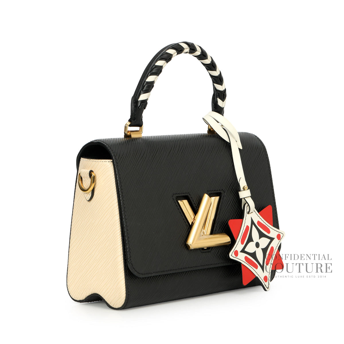 Louis Vuitton Black/Cream Epi Crafty Twist MM Bag