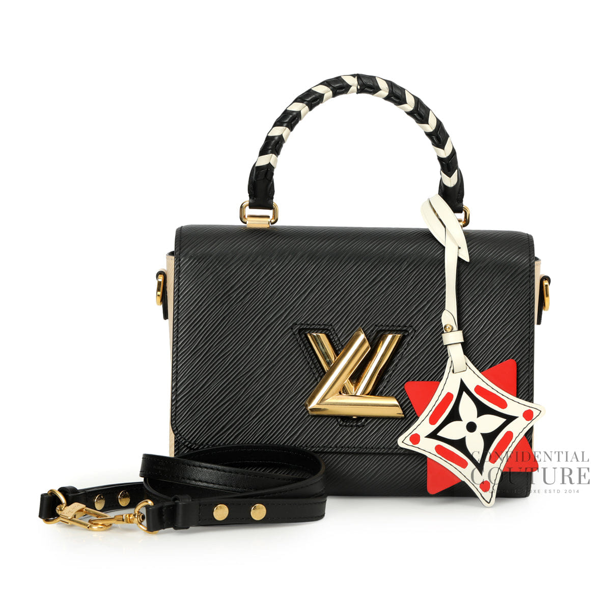 Louis Vuitton Black/Cream Epi Crafty Twist MM Bag