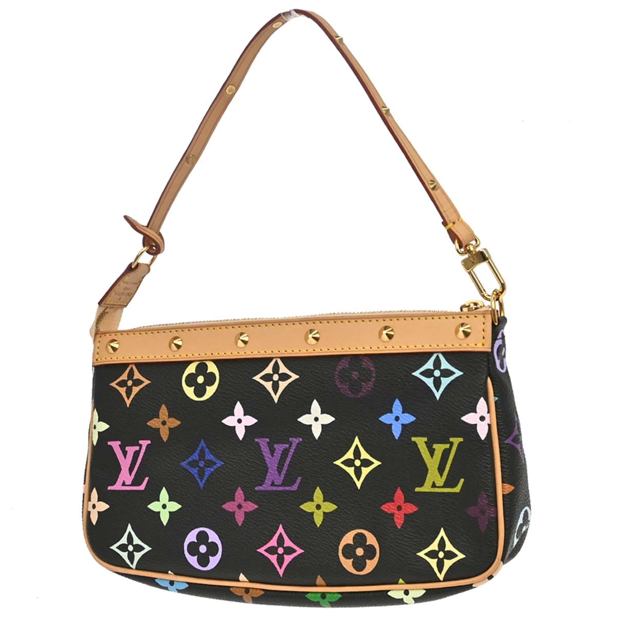 Louis Vuitton 2004 Black Multicolor Pochette Accessoires M92648
