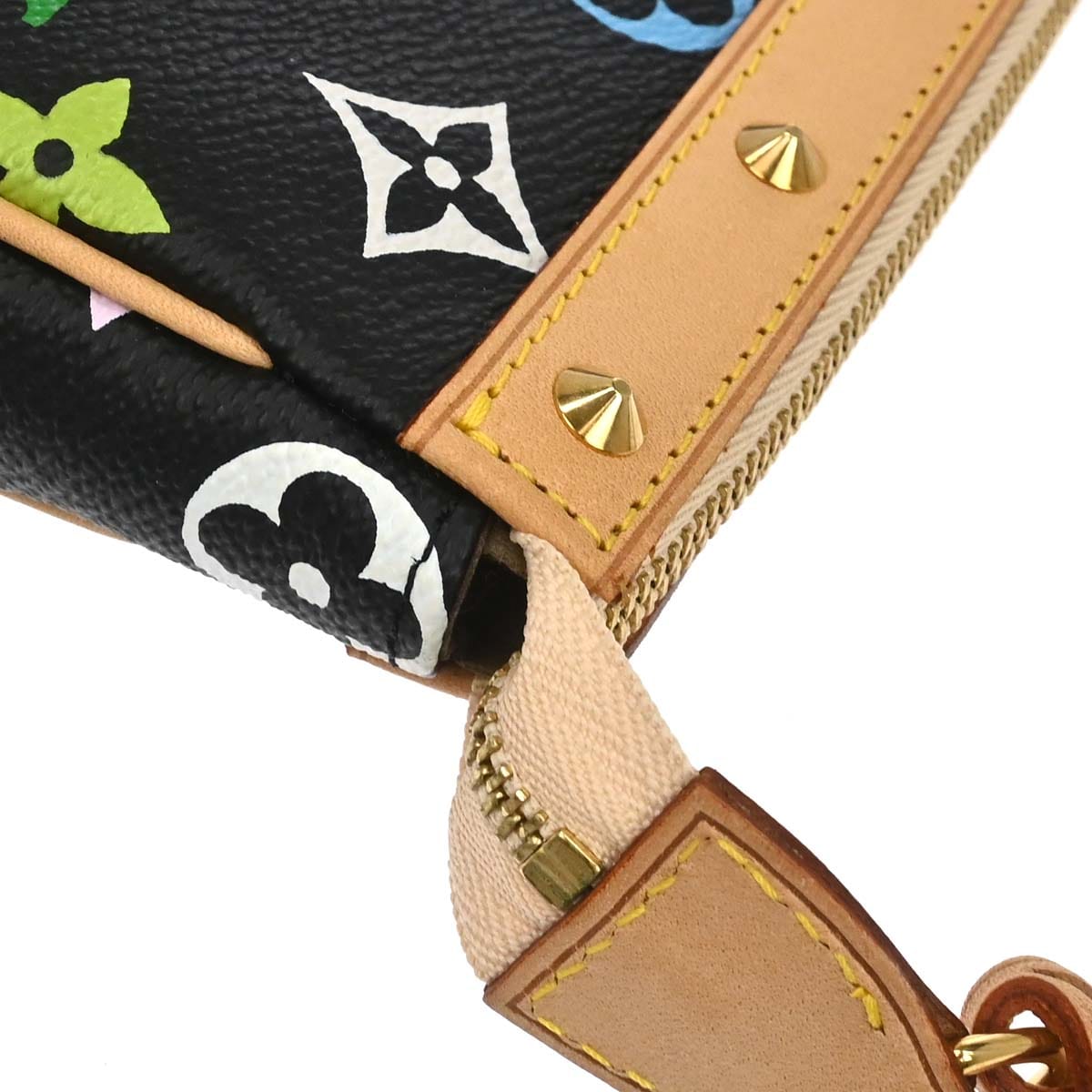 Louis Vuitton 2004 Black Multicolor Pochette Accessoires M92648