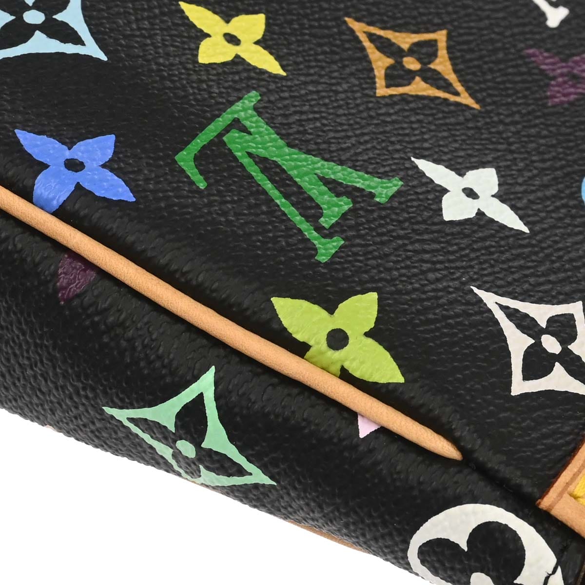 Louis Vuitton 2004 Black Multicolor Pochette Accessoires M92648