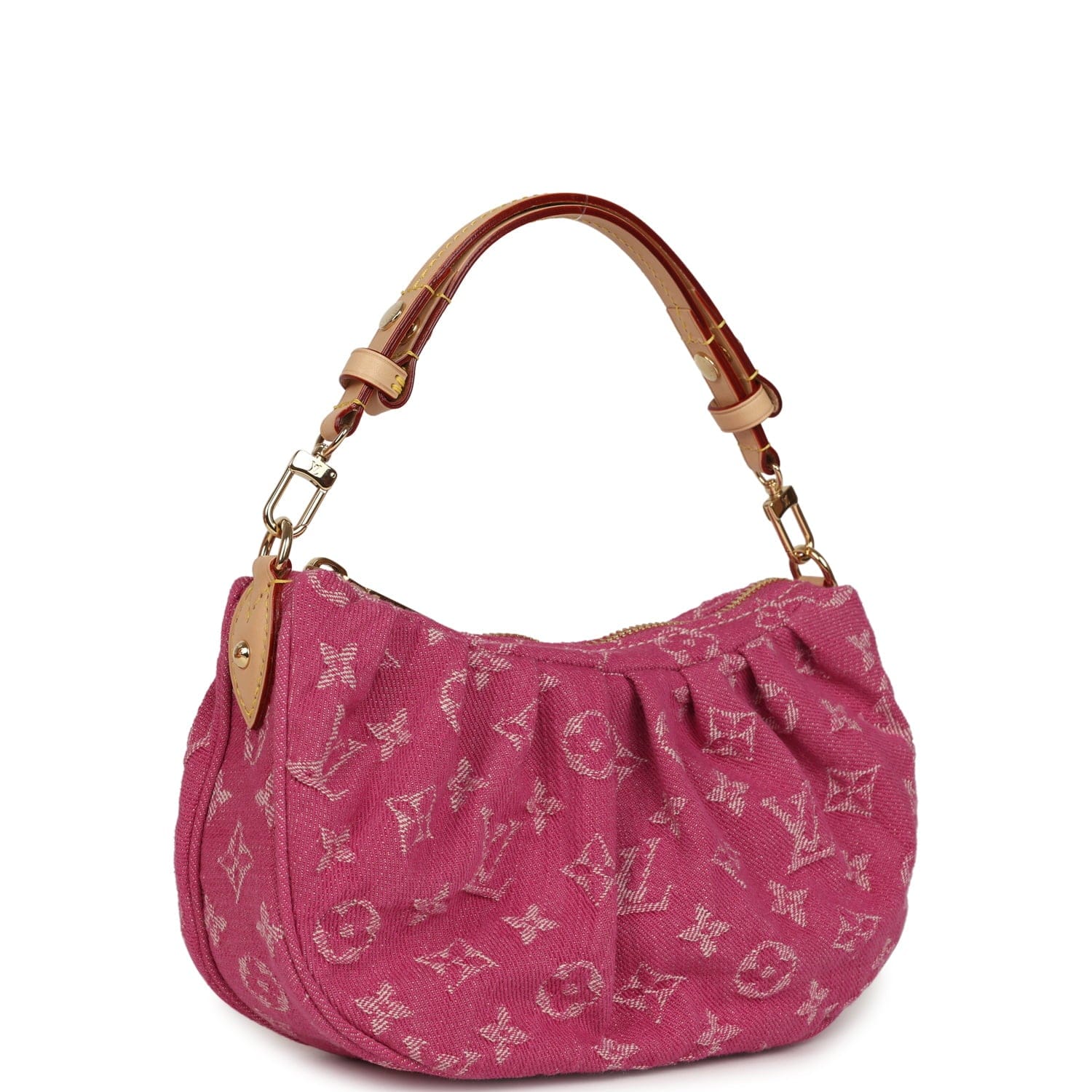 Louis Vuitton Valley Pochette Fuchsia Denim Monogram Gold Hardware