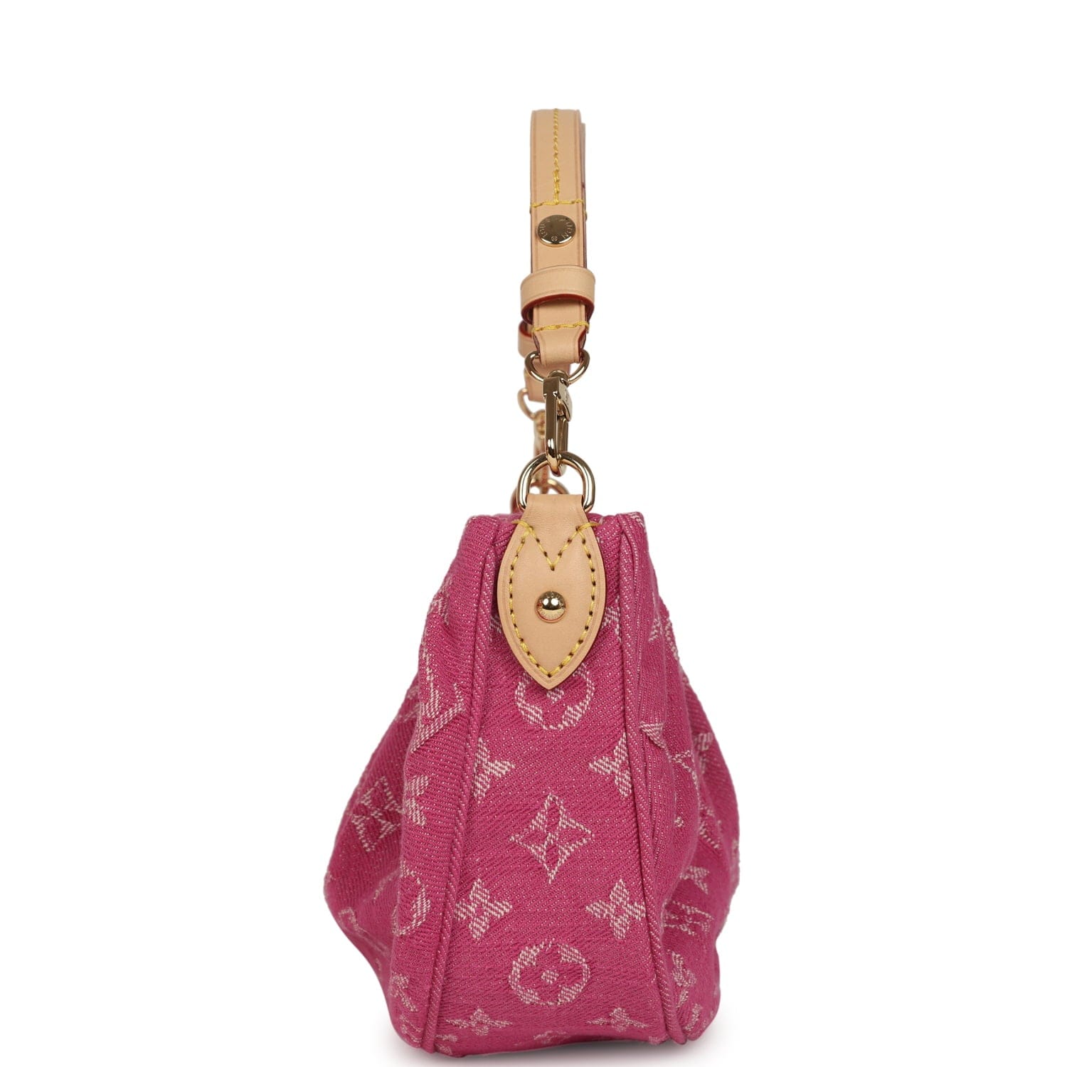Louis Vuitton Valley Pochette Fuchsia Denim Monogram Gold Hardware