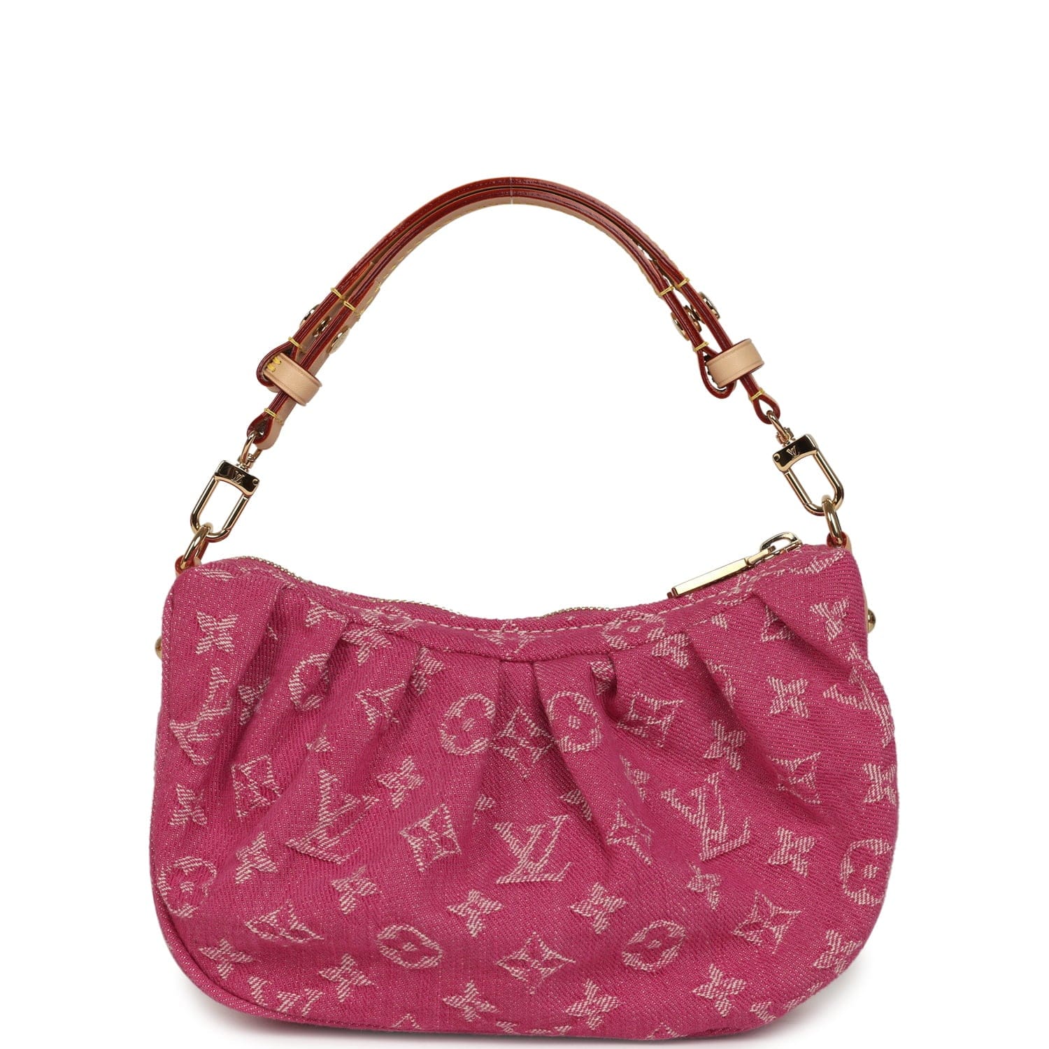 Louis Vuitton Valley Pochette Fuchsia Denim Monogram Gold Hardware