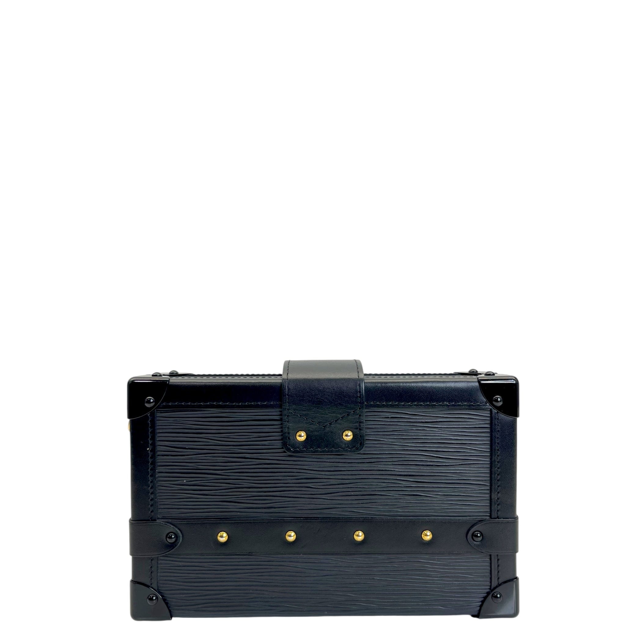 Louis Vuitton Petite Malle Bag Black Epi Leather